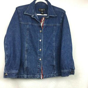 Norton Petites L/S Denim Button Down Shirt 14P